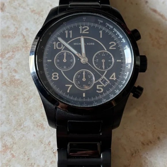Michael Kors Black Dial Chronograph Watch - Picture 1 of 3